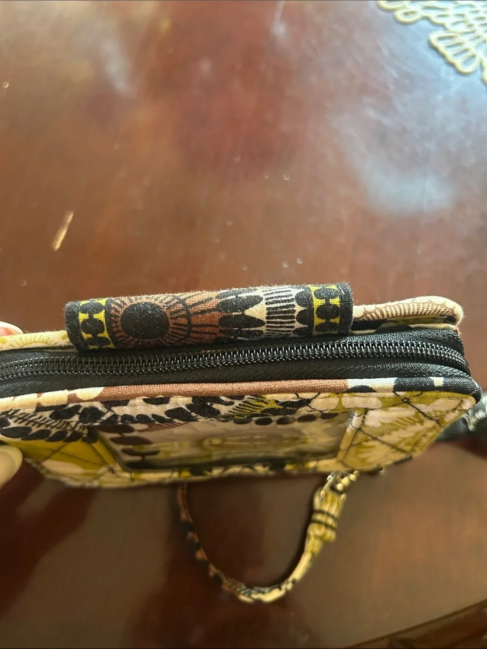 Vera Bradley Quilted Floral Wristlet in Neutral Multi